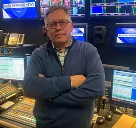 Craig Wilson in the CBS Weekend News control room