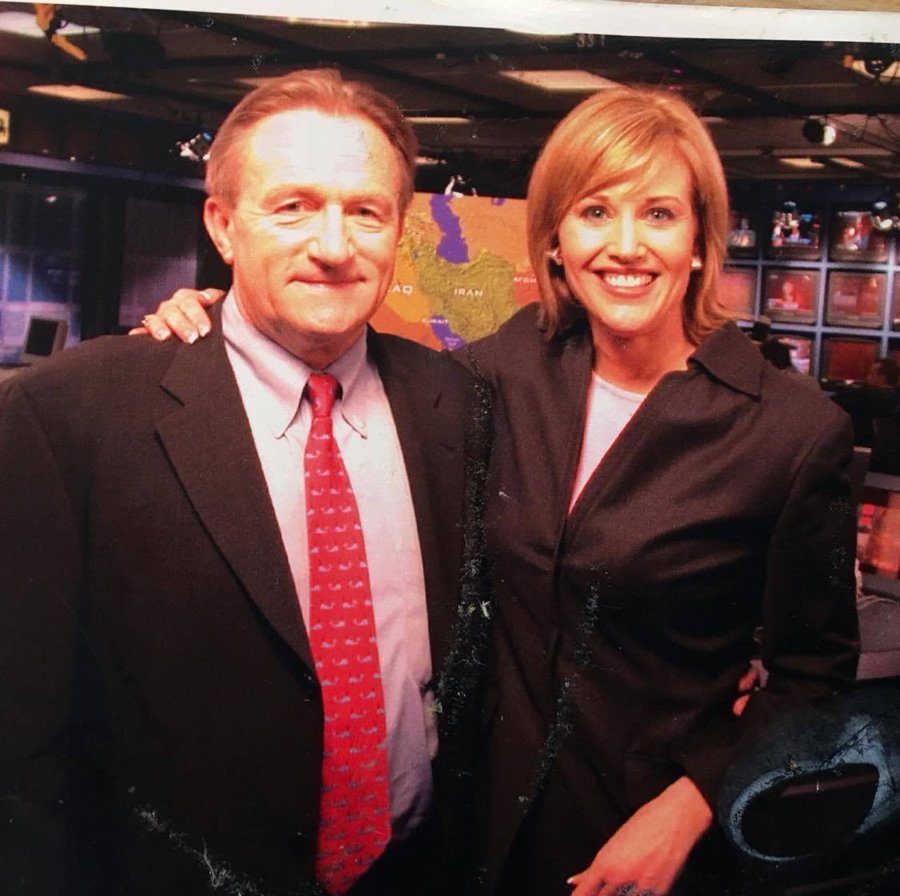 Mitch Mitchell with Melissa Thompson in the CBS News studio
